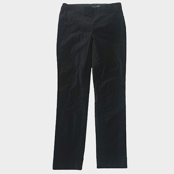 NWT Lauren Ralph Lauren Black Velvet pants with side zipper 4 - Picture 1 of 4